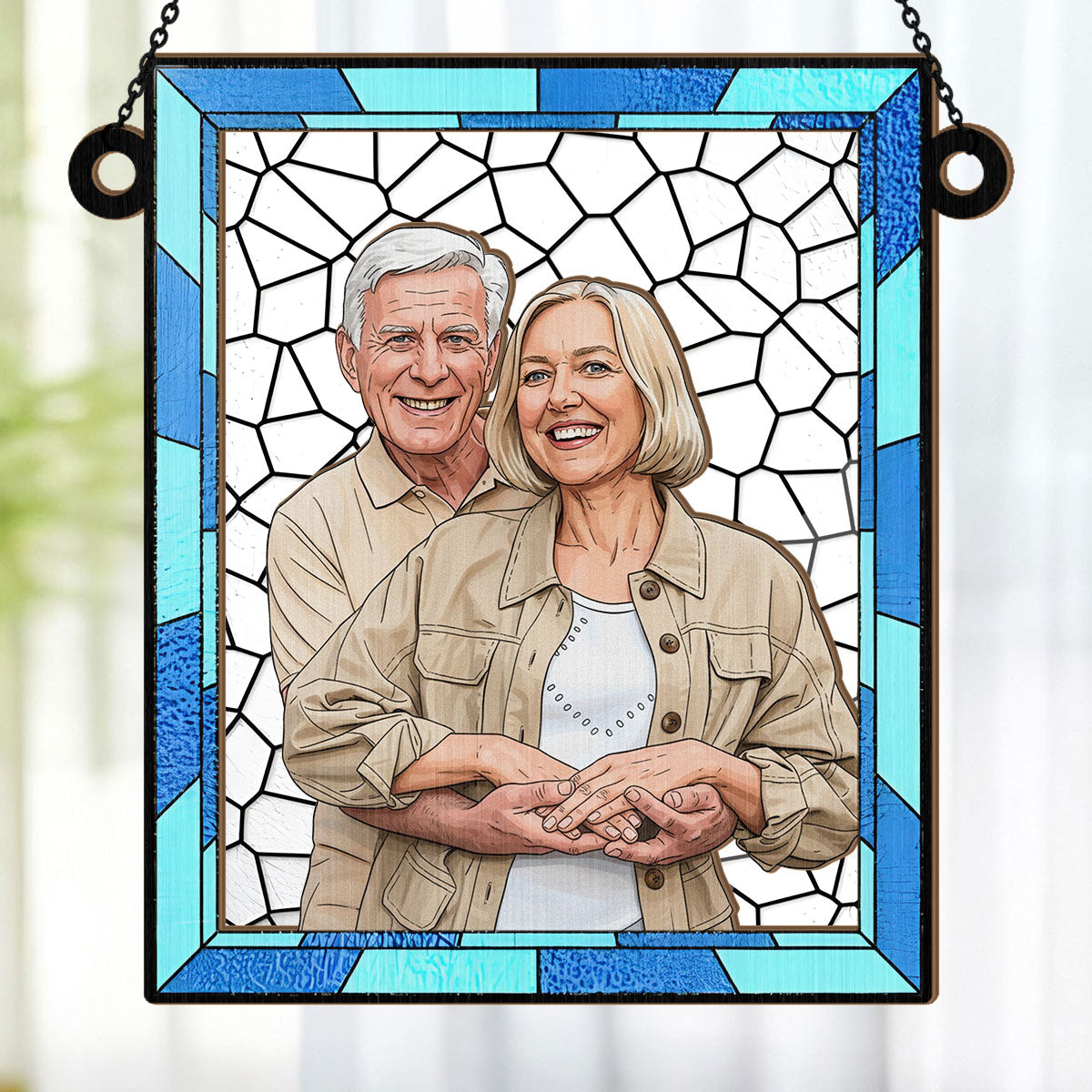 Love You More Every Day - Personalized Window Hanging Suncatcher