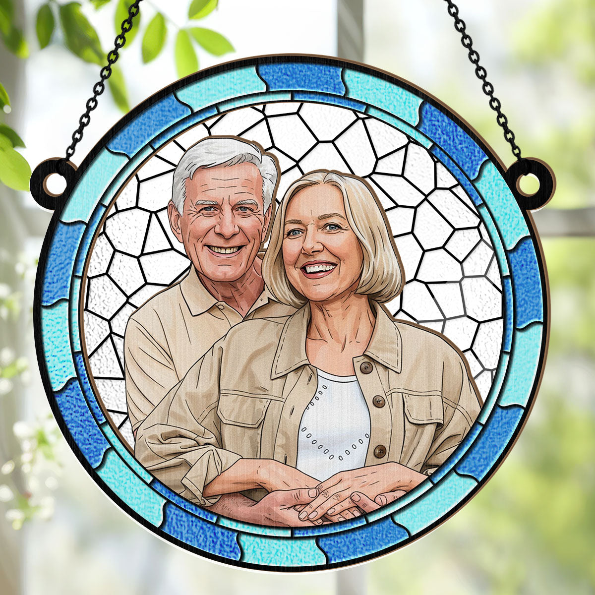 Fall For You More Every Day - Personalized Window Hanging Suncatcher
