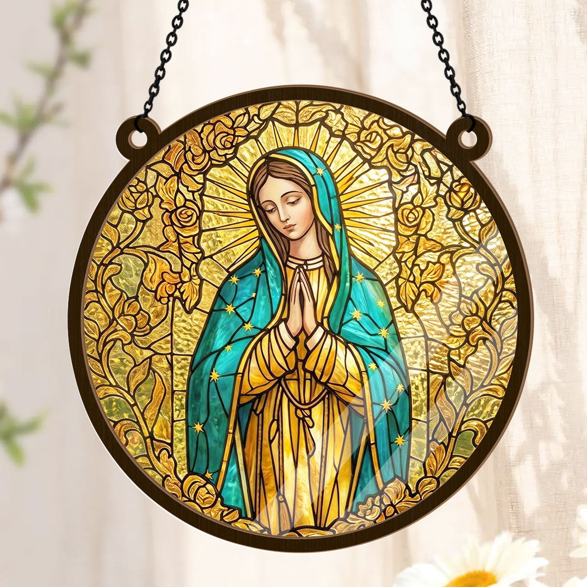 Sacred Virgin Mary -  Window Hanging Suncatcher