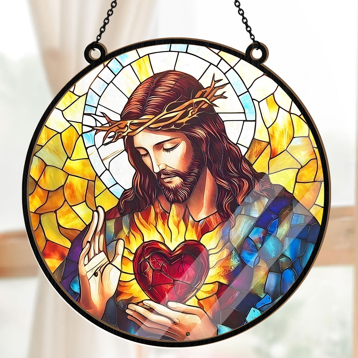 Sacred Heart Of Jesus -  Window Hanging Suncatcher