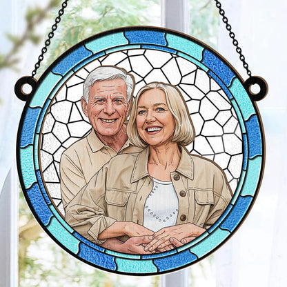 Fall For You More Every Day - Personalized Window Hanging Suncatcher